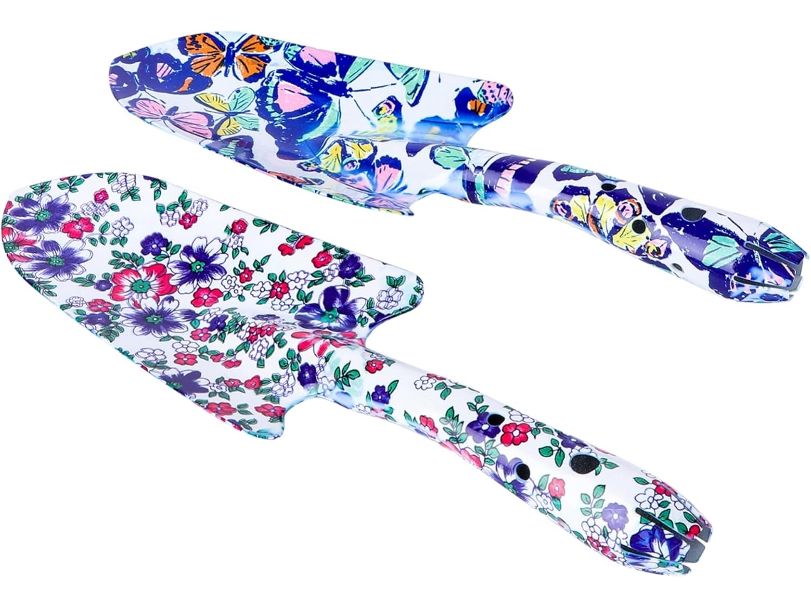 Topbathy Conjunto de 2 Pás Jardim Estampadas Besportble, Pá para Plantio, Ferramenta Multiuso Vasos Flores