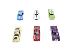 Mali conjunto de 6 Carros Mini de Liga para Meninos: Brinquedo Carro de Corrida com Mola