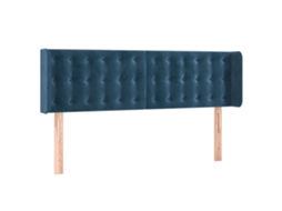 Cabeceira de Cama com Abas Tecido Azul Escuro MAISON EXCLUSIVE (147x16x78 cm)