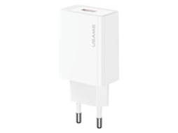 Adaptador De Cargador Rápido Usams Cc324 T69 Qc De 18 W, Cargador De Pared De Amplio Voltaje Con Carga Rápida, Enchufe Europeo.