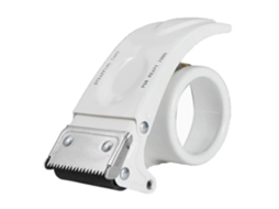 Dispensador de Fita Adesiva com Cortador de 6,0 Cm, Ferramenta de Corte e Vedação para Transporte, Branco GOKOCO