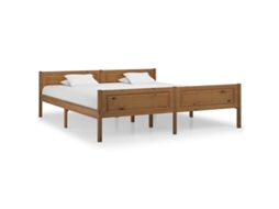 Vidaxl Estrutura De Cama 180x200 Cm Pinho Maciço Castanho Mel