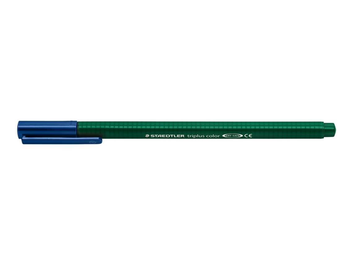 Marcador Ponta Fibra Triplus Verde Terra