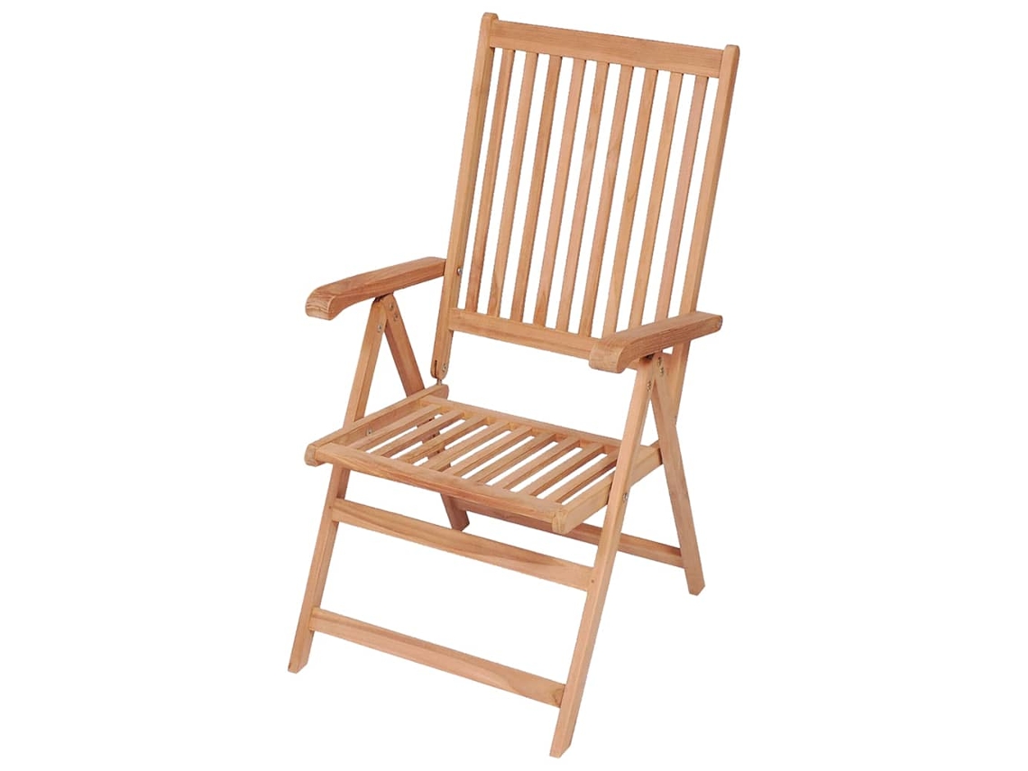 Conjunto de Cadeiras de Jardim Reclináveis 2 Peças Madeira Teca Maciça MAISON EXCLUSIVE