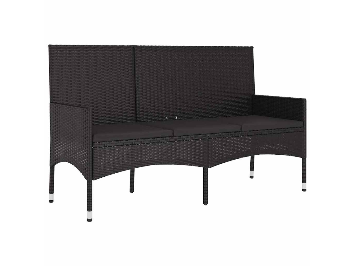 Garden Bench, Garden Benches Vidaxl Preto Rattan / Vime (n/a)