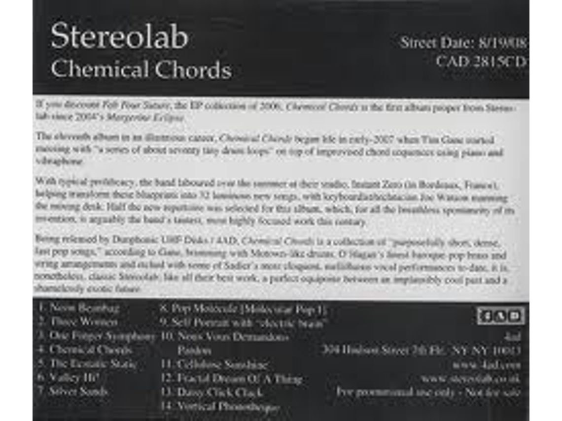 CD Stereolab - Chemical Chords