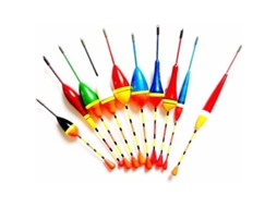 Conjunto De 10 Flotadores De Pesca Linjou Espuma Colorida Para Caña De Pescar Em Rios E Lagos