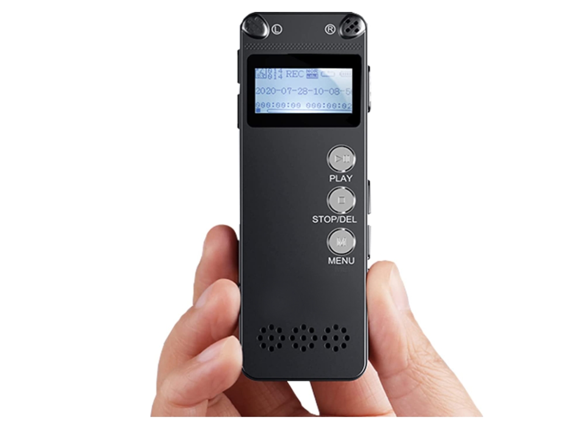 Gravador De Voz Digital, Gravador De Voz Profissional Usb Ditafone Com Mp3 Player, 8 Gb, Preto Yizhood