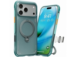 Capinha magnética Torras Ostand Q3 Air para iPhone 17 Pro Max, proteção militar, verde | S/MARCA