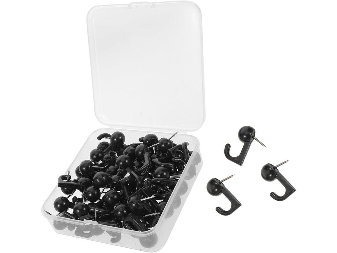 100 Tachinhas Pvc Clips Para Cortiça Com Design Versátil Fixação Multiuso Em Secretárias E Salas De Aula