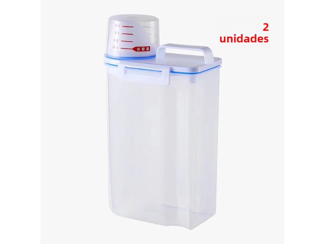 Caixa Térmica Portátil À Prova de Fumaça para Armazenamento de Alimentos com Capacidade de 2,5l, Balança e Copo Medidor. MDUG (2 Unidades)