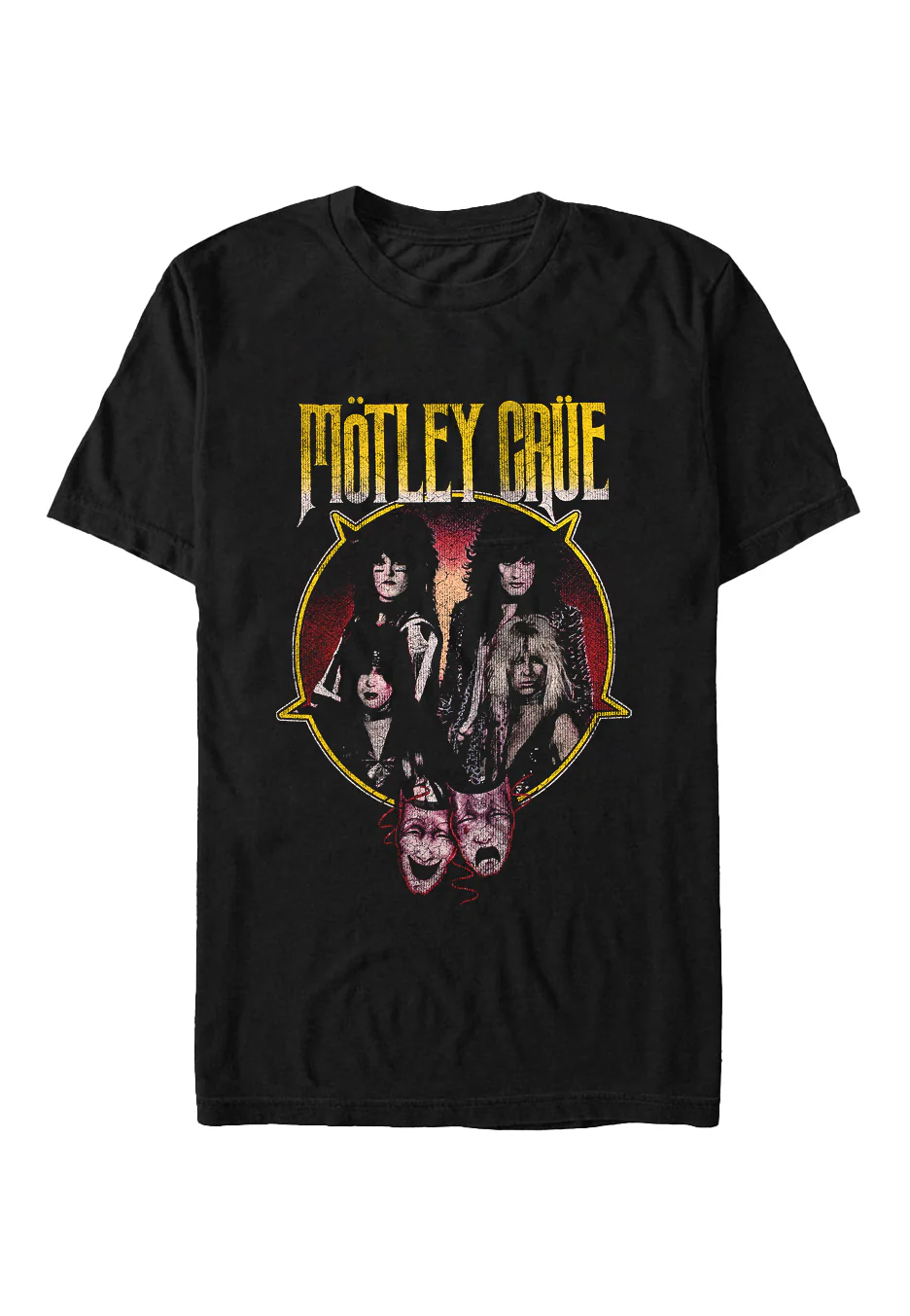 Size:s Rockinstone Mötley Crüe - Theatre Pentagram - T-shirt Unisex Adults