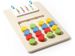 Jogo Educativo De Madeira Com Tabuleiro Encaixe, Quebra-cabeça
