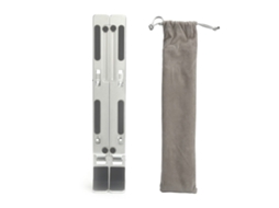 Suporte para Notebook e Tablet Ajustável de Metal Plegável Portátil Prata X2