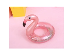 Boia Inflável de Flamingo com Glitter, Anel de Natação, Cadeira de Piscina, Divertidas para Praia, Brinquedos AQUAFORGE