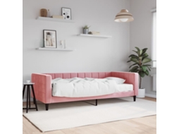 Vidaxl Sofá-cama Com Colchão 90x200 Cm Veludo Rosa