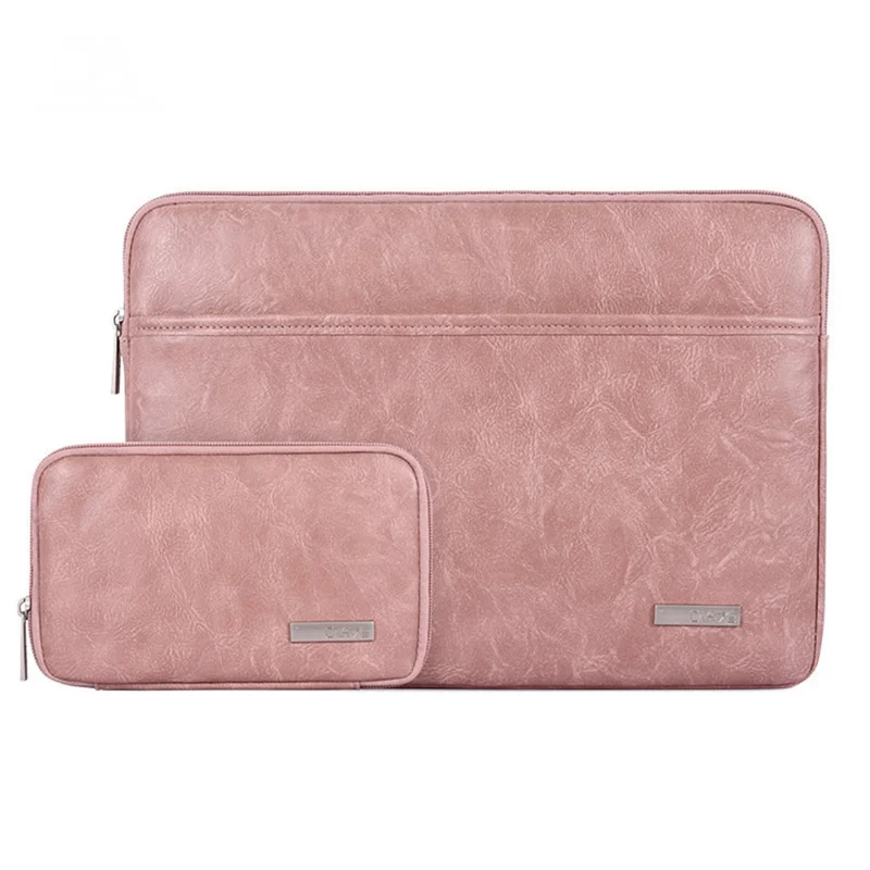Capa Halinuia Para Portatil 14 Polegadas Anti-risco Slim Com 2 Bolsas, Pega E Alca (preto, Interior Em Flanela)