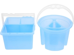 Conjunto De 2 Escovas De Polipropileno Azul Para Lavagem De Baldes, Ferramentas Práticas E Multifuncionais.