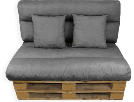Almofada de Sofá ACOMODA TEXTIL Cinzento Escuro (Tecido - 120x80 cm)