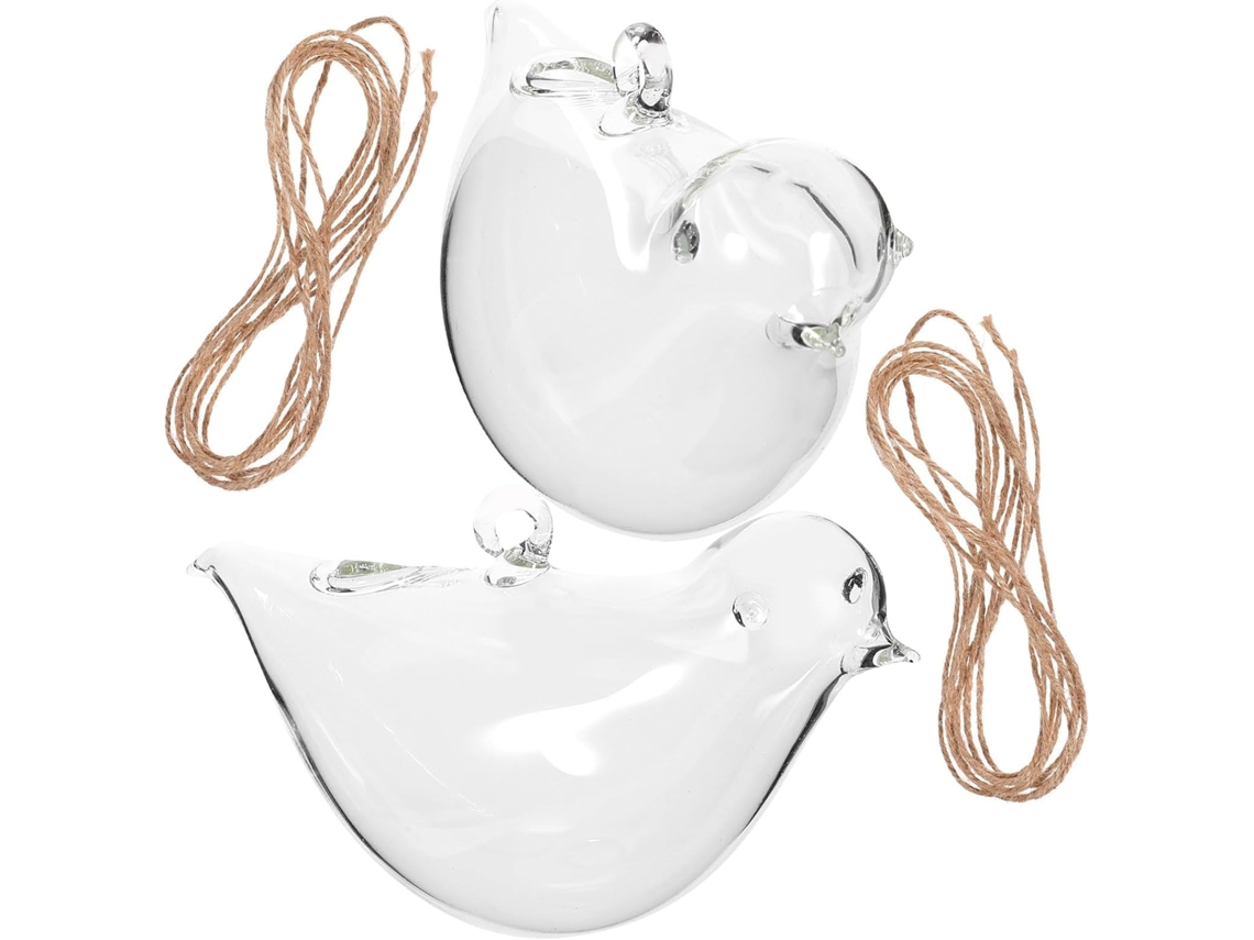 Vaso de Vidro Suspenso em Formato Pássaro para Decoração Interiores, Design Minimalista Criativo, GOKOCO