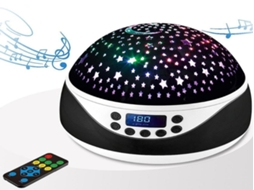 Projetor de estrelas LED Lurelia, controle remoto, USB, rotação de 360°, céu estrelado, sol integrado
