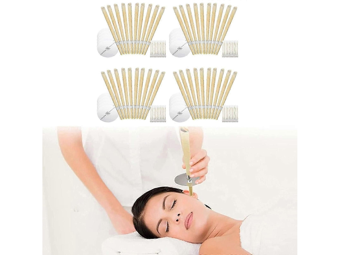 40 Velas De Ouvido De Cera De Abelha, 9 Polegadas, Naturais Para Limpeza Auricular