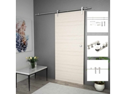Vidaxl Kit Ferragens P/ Porta Deslizante 183cm Aço Inoxidável Prateado