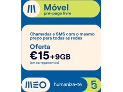 Cartão SIM Pré-Pago MEO M Móvel LIVRE