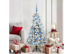 Vidaxl Árvore De Natal Articulada Artificial Branco 150 Cm Pe E Pvc