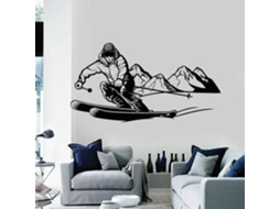 Adesivos Murais Para Quarto De Criança, Quarto De Garçon, Salão, Sobre O Tema Do Esqui De Inverno E Dos Esportes De Montanha Extremos