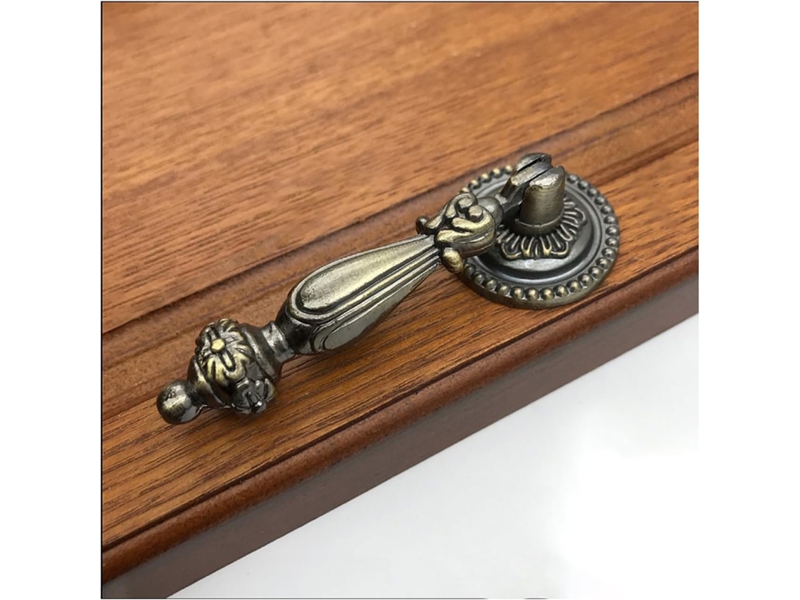 Puxadores De Gaveta Vintage Em Liga Zinco, Redondos, Com Furo Único, Para Cômoda, Armário, Guarda Roupa E Portas
