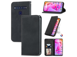 Capa De Couro Com Flip Horizontal Magnético Para Tcl 10l Retro Skin Feel