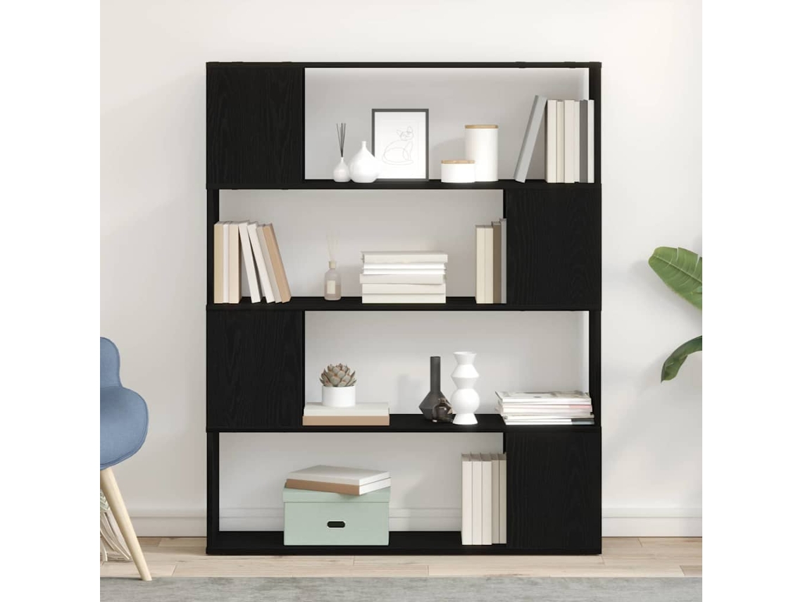 Vidaxl Conjunto De Móvel De Tv 100 X 24 X 124,5 Cm Carvalho Preto