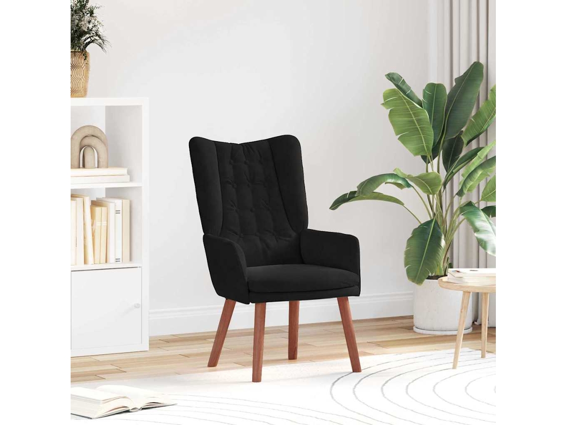 Vidaxl Poltrona Preto 63 X 67 X 94 Cm Veludo