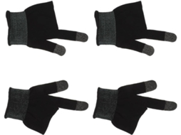 Luvas Para Jogos Popetpop Em Fibra De Carbono Leve, Proteção Contra Suor Para Telas Sensíveis Ao Toque, Par De Luvas 2 Dedos