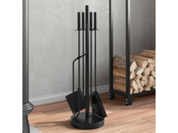 Vidaxl Conjunto De Ferramentas Para Lareira De 5 Peças 18x66 Cm Aço