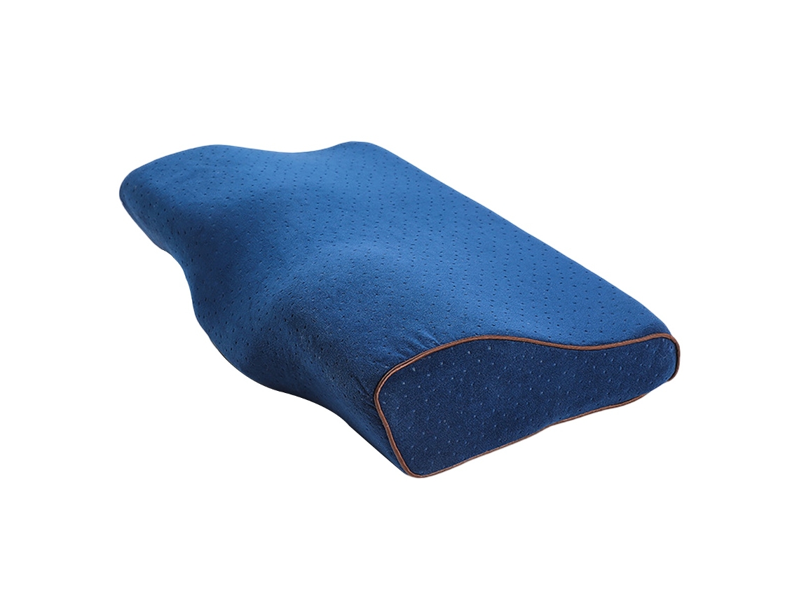 Lurelia Travesseiro Cervical, Espuma Viscoelástica, Ergonómico, Ortopédico, Gel Refrescante, Azul