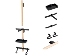 Lurelia Organizador Vertical Para Headset, Suporte De Parede, Madeira, Preto, Com Parafusos