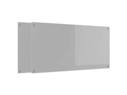 Conjunto 2 Backsplash De Vidro Temperado Para Cozinha Vidaxl Cinzento Claro Vidro Temperado