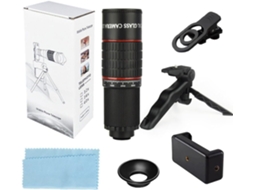 Lente Portátil Com Zoom De 22x Para Smartphones Com Tripé, Ideal Para Viagens E Uso Ao Ar Livre (preto)