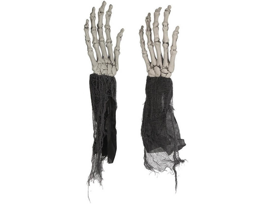 Decorações de Halloween DISFRAZZES Mãos do Esqueleto (2 Un - 60 cm)