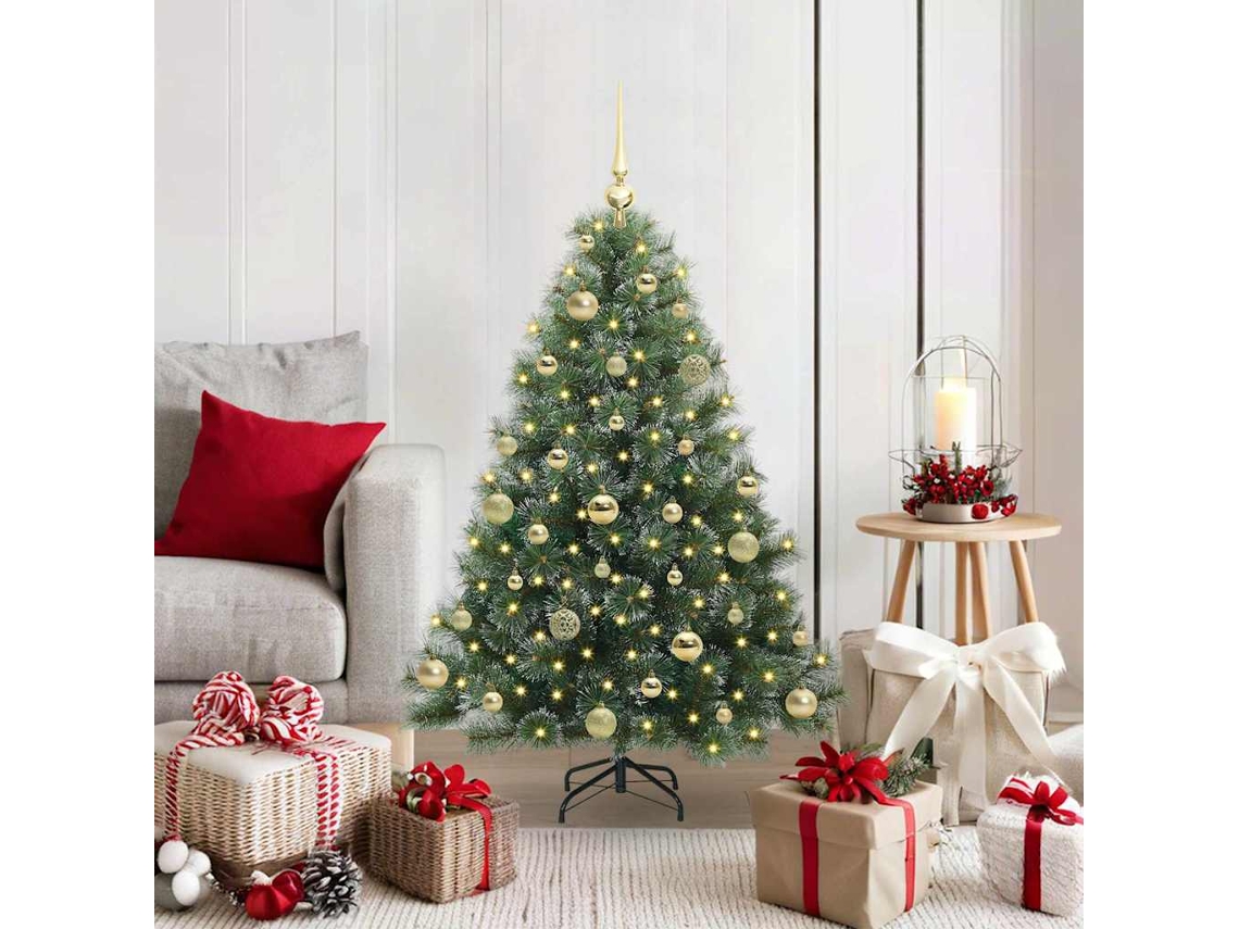 Vidaxl Árvore De Natal Artificial Com 150 Leds Verde 120 Cm Pe E Pvc