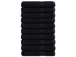 Vidaxl Toalhas Premium Solund 10 Pcs 100x200 Cm 600 Gsm Preto