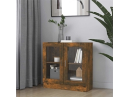 Vidaxl Vitrine 82,5x30,5x80 Cm Derivados De Madeira Carvalho Fumado