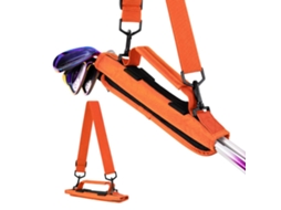 Bolsa Para Tacos De Golfe Com Alça Ajustável Leve Portátil Para Homem Com Suporte Para Tee E 5 Tacos Laranja