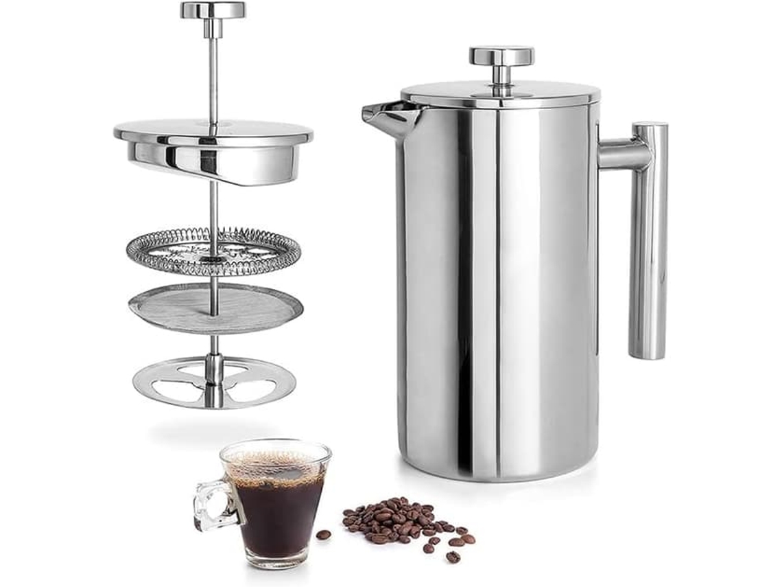 Cafeteiras - 800ml Cafeteira Prensa Francesa Em Aço Inoxidável 304 Para Café Artesanal