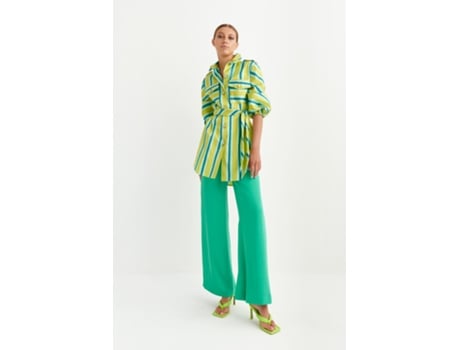 Vestido CYRANA Reiko Poliéster para Mulher (L - Verde)