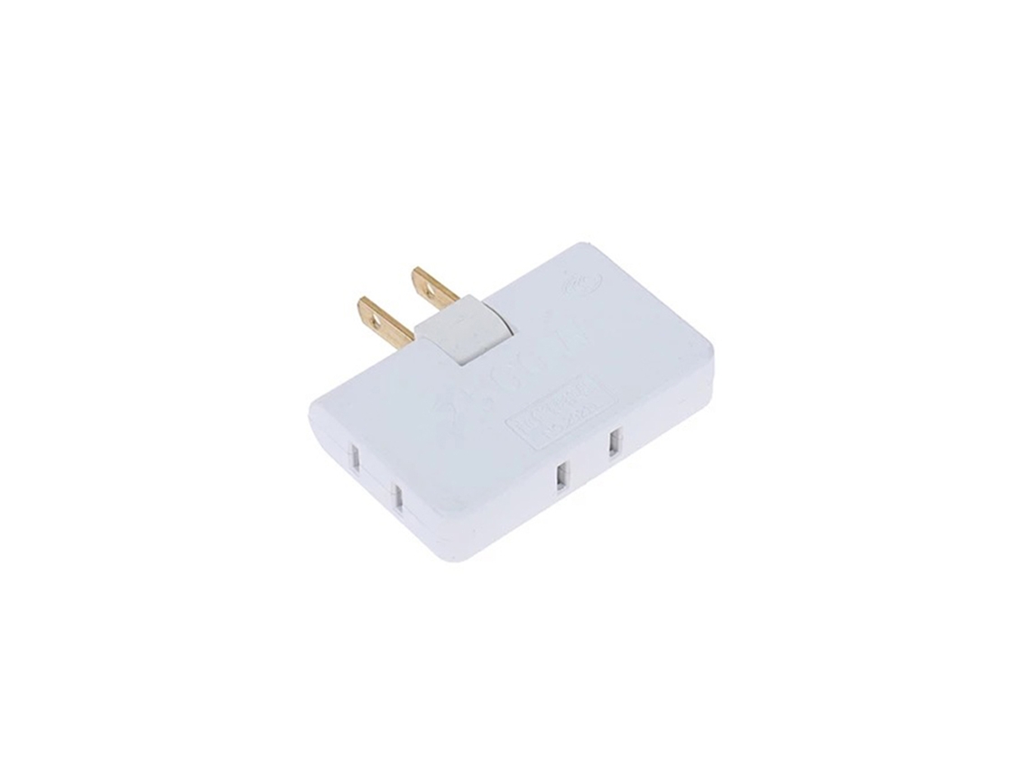 Adaptador De Expansão Múltipla Laxiscreed Com 1 A 3 Tomadas Para Eua, Alta Potência, Branco, 250v 10a