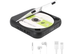 Leitor Cd Portátil Vbestlife Com Bluetooth 5.3, Pequeno E Recarregável Com Fones De Ouvido, Alto-falantes Hifi
