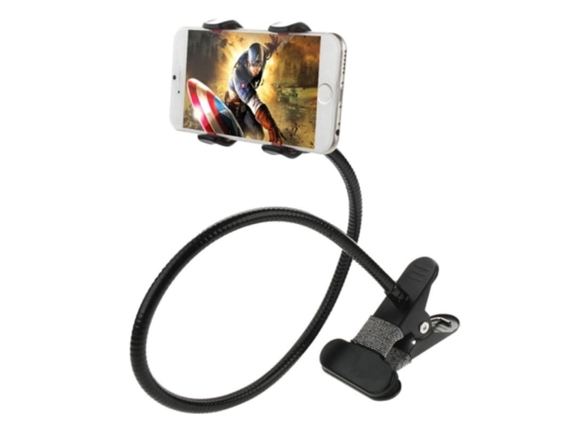 Suporte Para Celular (pacote Com 2) - Suporte Flexível Com Clipe, Adequado Para Celulares Pretos.